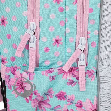 BAGMASTER, Školní batoh LUMI 23 A růžovomodrá - Srnka a koloušek