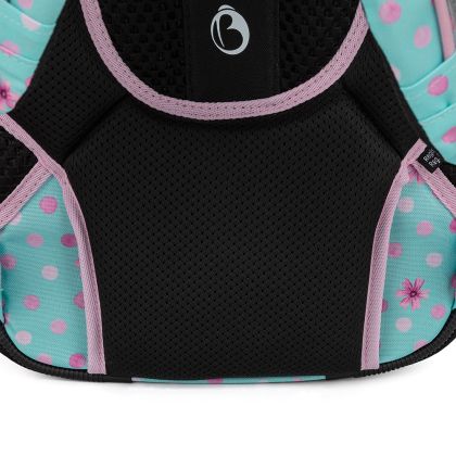 BAGMASTER, Školní batoh LUMI 23 A růžovomodrá - Srnka a koloušek