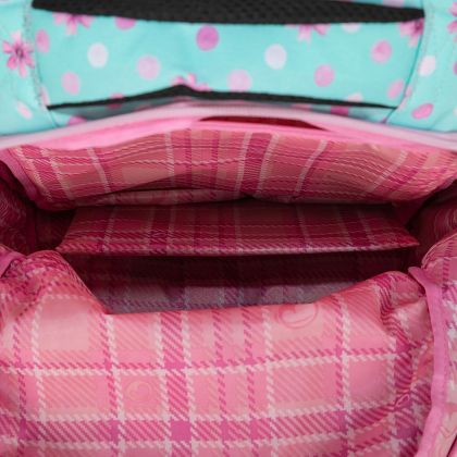 BAGMASTER, Školní batoh LUMI 23 A růžovomodrá - Srnka a koloušek