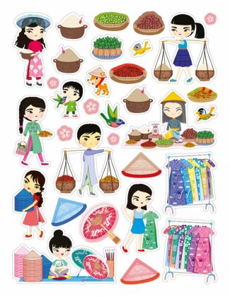 NGOC & HANOJ – Město plné samolepek