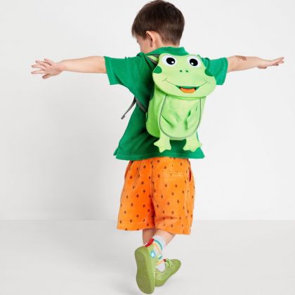 Batůžek pro nejmenší Affenzahn Small Friend Frog - neon green
