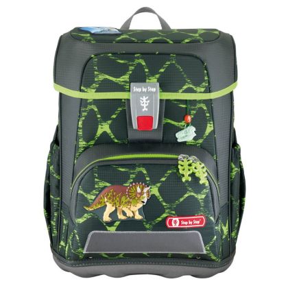 Školní aktovka CLOUD pro prvňáčky - 5dílný set, Step by Step Dino Tres, certifikát AGR