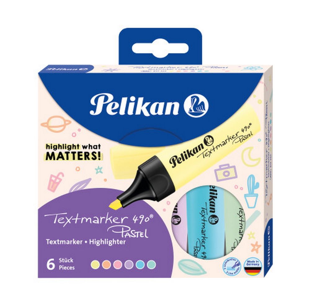 Pelikan - Zvýrazňovač 490 Pastelový 6ks