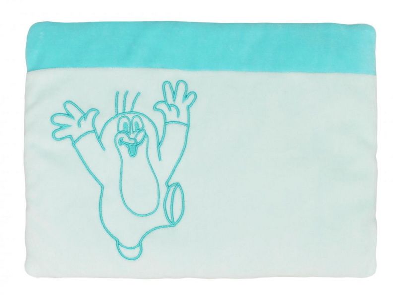 MÚ Brno Polštář 32x22 cm BABY Krtek, tyrkysový