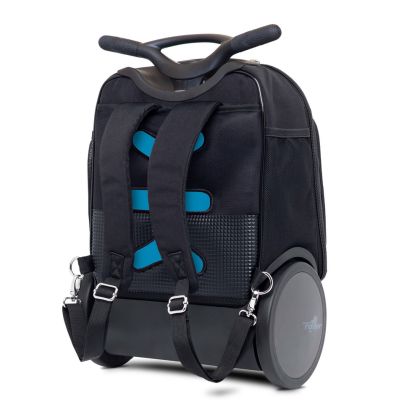 Školní a cestovní batoh na kolečkách Nikidom Roller UP Tropic černá (19l)