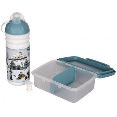 Zdravá lahev 0,7l a Zdravá sváča set Lada - Sáňkující děti limit. Edice