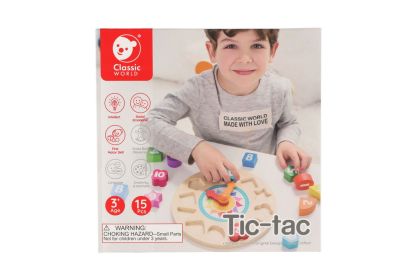 Vkládačka Hodiny dřevo 15ks