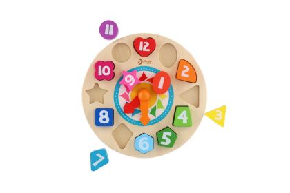 Vkládačka Hodiny dřevo 15ks