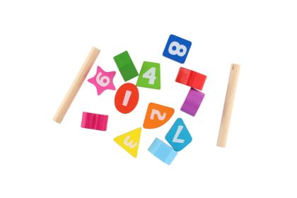 Vkládačka Hodiny dřevo 15ks