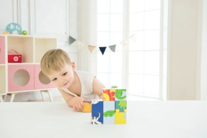 Kostky kubus Divoká zvířata - Zoo dřevo 9ks