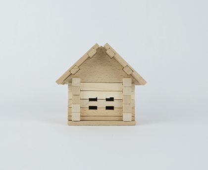 Stavebnice dřevěný dům 37 dílků