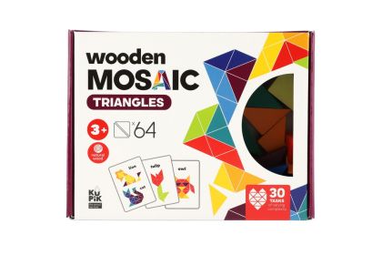 Mozaika - stavebnice dřevo 64 dílků