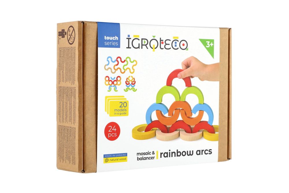 Mozaika - hra balanční dřevo 24 dílků