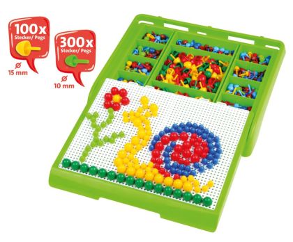 Mozaika klobouček 1cm hladká 300ks + 1,5cm hladká 100ks v kufříku