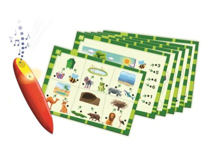 Malý objevitel Zvířata + kouzelná tužka edukační společenská hra