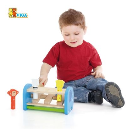 VIGA, Dřevěná zatloukačka se zvířátky