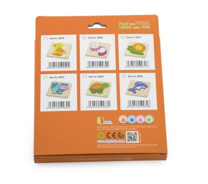 VIGA, Dřevěné puzzle pro nejmenší - delfín