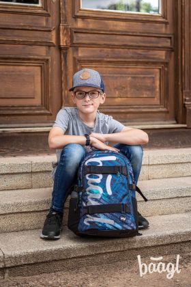 BAAGL SET 3 Skate Struktury: batoh, penál, sáček