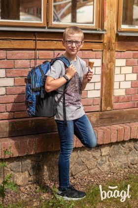 BAAGL SET 3 Skate Struktury: batoh, penál, sáček