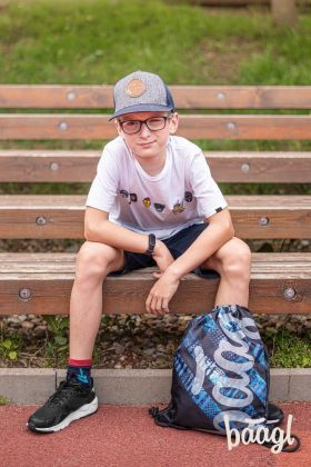 BAAGL SET 3 Skate Struktury: batoh, penál, sáček