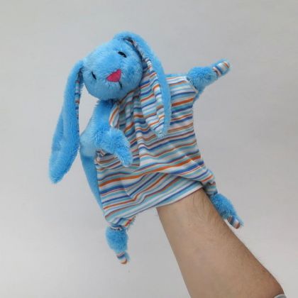 Moravská Ústředna Uzlíkový maňásek Králíček modrý