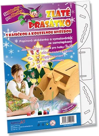 Skládanka Zlaté prasátko s kouzelnou hvězdou