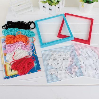 Vyšívání křížkovým stehem kreativní sada v krabici 19x24,5x5cm