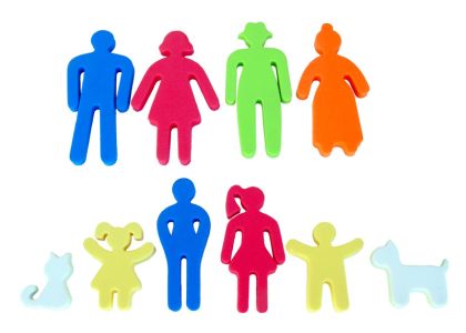 Pěnové puzzlepky Rodinka v přírodě - vodolepky