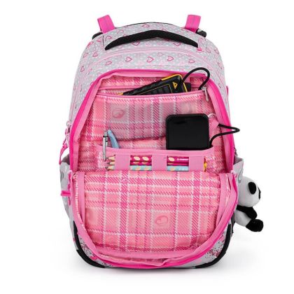 BAGMASTER, Školní tříkomorový batoh BETA 22 B - Panda