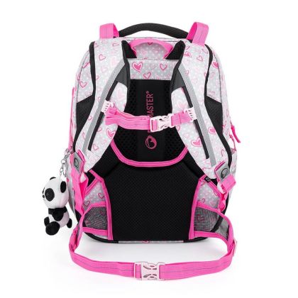 BAGMASTER, Školní tříkomorový batoh BETA 22 B - Panda
