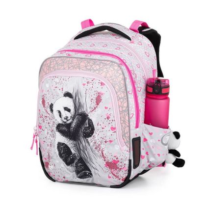 BAGMASTER, Školní tříkomorový batoh BETA 22 B - Panda