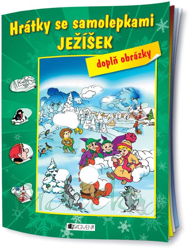 Kniha Hrátky se samolepkami Český Ježíšek - doplň obrázky