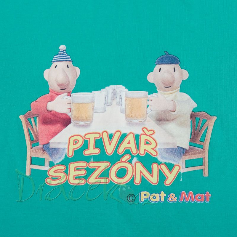 Pánské pyžamo Pat a Mat Pivař krátké