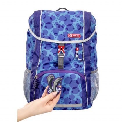 Předškolní batoh Step by Step - 3-dílný set - Delfíni