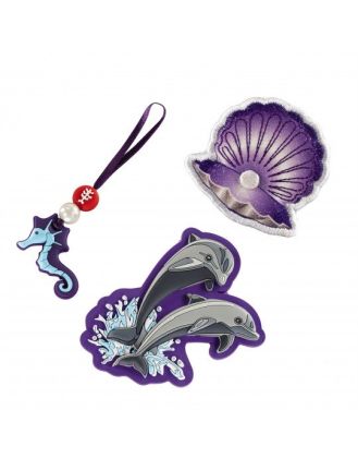 Předškolní batoh Step by Step - 3-dílný set - Delfíni