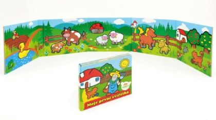 Knížka Leporelo Moje první zvířátka 13,5x11x1,5cm od 24 měsíců MPZ