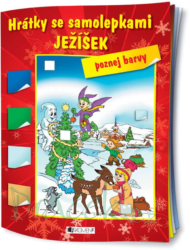 Kniha Hrátky se samolepkami Český Ježíšek - poznej barvy