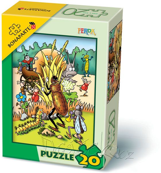 Puzzle Ferda Mravenec a projížďka na hlemýžďovi  - 20 dílků