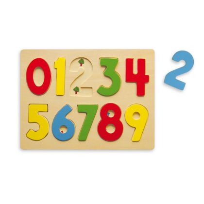 VIGA, Dřevěná vkládačka - čísla