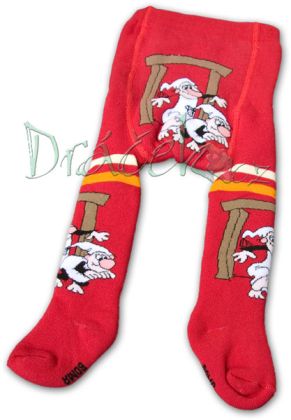 Thermo punčocháče Křemílek a Vochomůrka červené