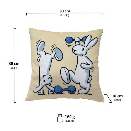 Polštář 30x30 cm, Bob a Bobek, činky