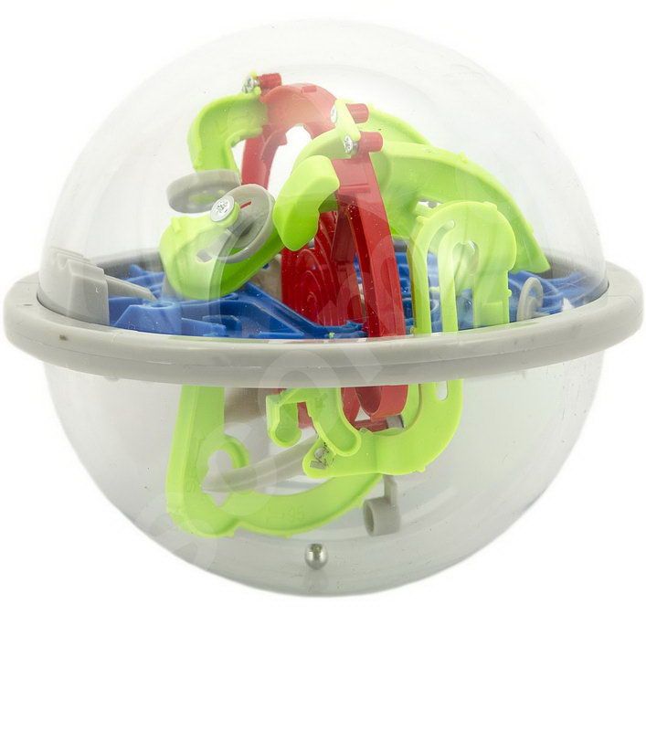 Hlavolam Bludiště 3D koule plast 12cm 100 kroků