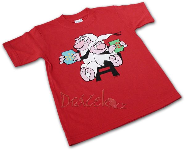 Křemílek a Vochomůrka s hrnkem červené