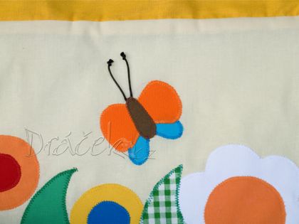 Kapsář za postel Vlak Zajíc žlutý 150cm