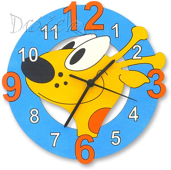 Hodiny Žirafa modrá