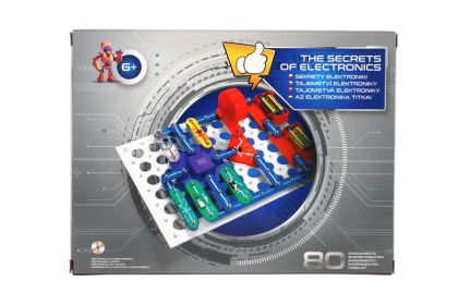 Tajemství elektroniky 80 experimentů mini na baterie v krabici 24x18x4cm