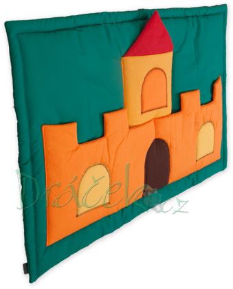 Kapsář za postel Hrad na zeleném podkladu 80x50cm