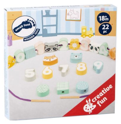 Small Foot Navlékání korálků v pastelových barvách