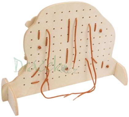 Dřevěná provlékací deska zvířátka