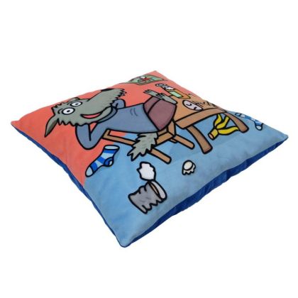 Polštář 30x30 cm, vlk Šedivák, doma